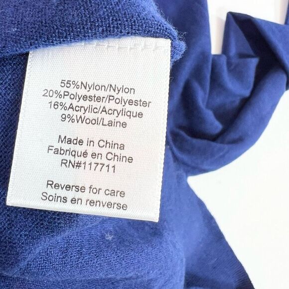 Paisley & Gray Wool Blend Sweater Womens Medium Blue Turtleneck Long Sleeve New - Picture 6 of 10